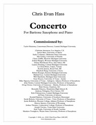 Concerto for Baritone Saxophone with Piano P.O.D. cover